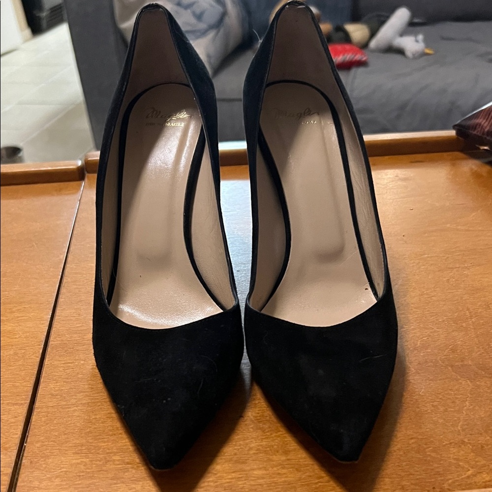 Bruno Magli Elegant Black Suede Women's Heels - Sz. 39.5